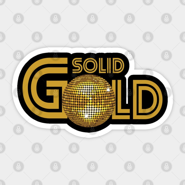 Solid Gold Sticker by @johnnehill